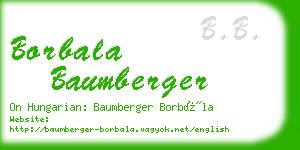 borbala baumberger business card